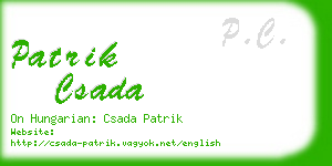 patrik csada business card